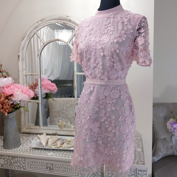 🔥LAST 1🔥NWT TED BAKER FLORAL APPLIQUE DRESS - Picture 2 of 10